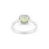 Statement Round Green Amethyst Ring in 925 Sterling Silver for Women Chic Design