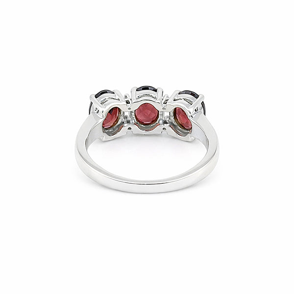 Red Garnet Ring Oval Cut 2.50 Ct 925 Sterling Silver for Her Trendy Pick