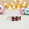 Red Garnet Ring Oval Cut 2.50 Ct 925 Sterling Silver for Her Trendy Pick