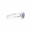 Certified Heart Purple Amethyst Ring in 925 Sterling Silver for Women Boho Style