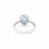 3.65 Ct Blue Aquamarine Oval Ring in 925 Sterling Silver for Wedding Boho Style