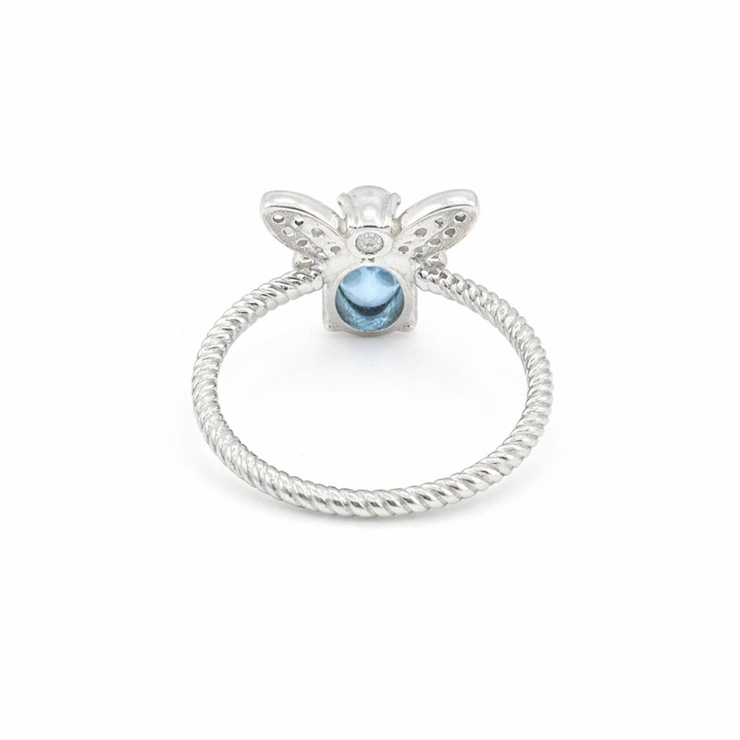 Certified Blue Aquamarine Oval Ring Crafted in 925 Sterling Silver Gift for Her