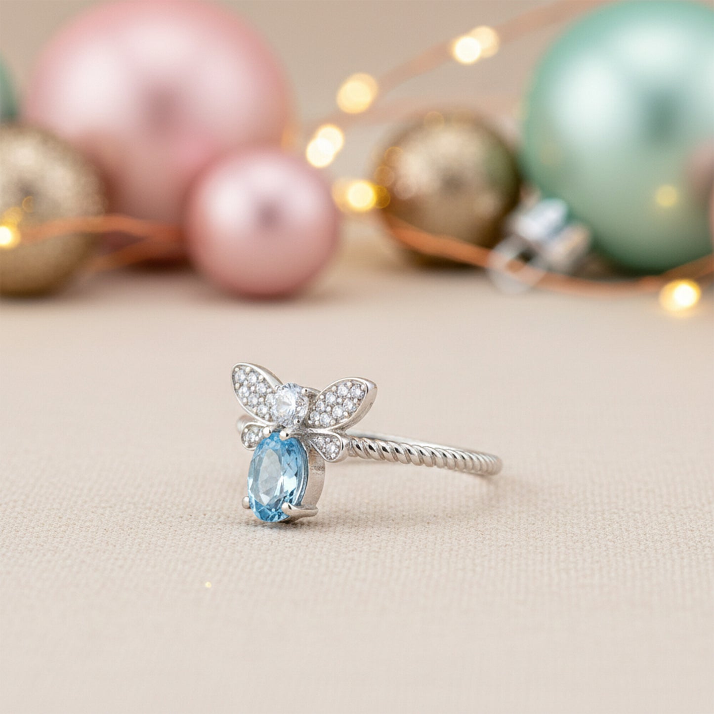 Certified Blue Aquamarine Oval Ring Crafted in 925 Sterling Silver Gift for Her