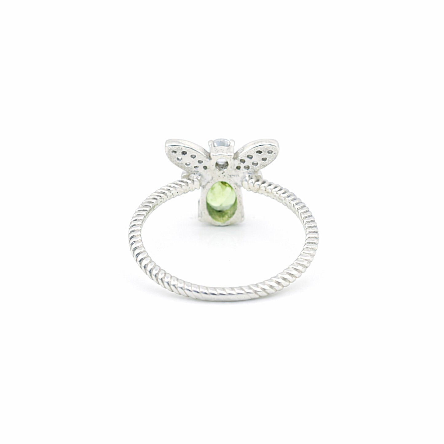 Certified Oval Cut Green Amethyst 4.80 Ct Ring in 925 Sterling Silver for Women