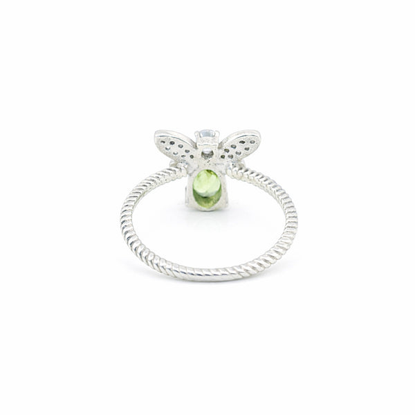 Certified Oval Cut Green Amethyst 4.80 Ct Ring in 925 Sterling Silver for Women