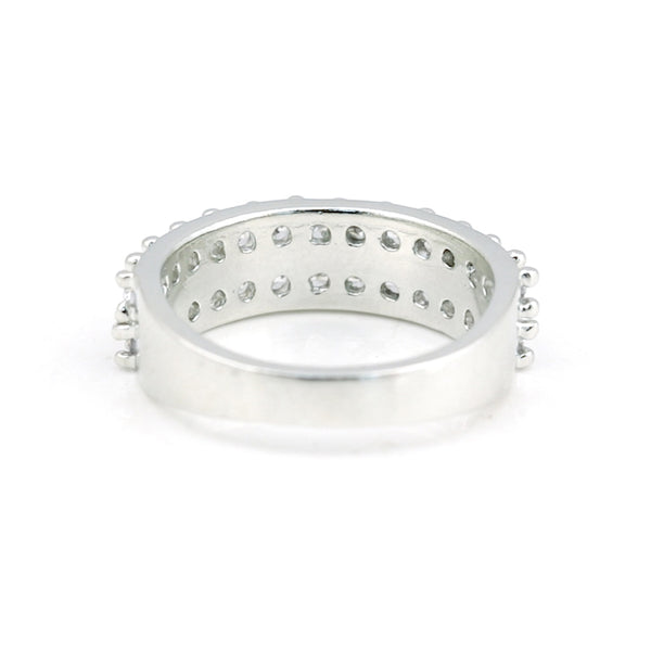 Certified Solitaire Black Moissanite Round Ring in 925 Sterling Silver