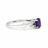 Oval Cut Purple Amethyst 3.65 Ct Ring in 925 Sterling Silver for Women