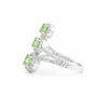 Green Amethyst Round Cut Ring 6.50 Ct in 925 Sterling Silver for Anniversary