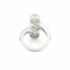 Green Amethyst Round Cut Ring 6.50 Ct in 925 Sterling Silver for Anniversary