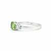 Round Green Amethyst Ring Crafted in 925 Sterling Silver for Her Solitaire Style