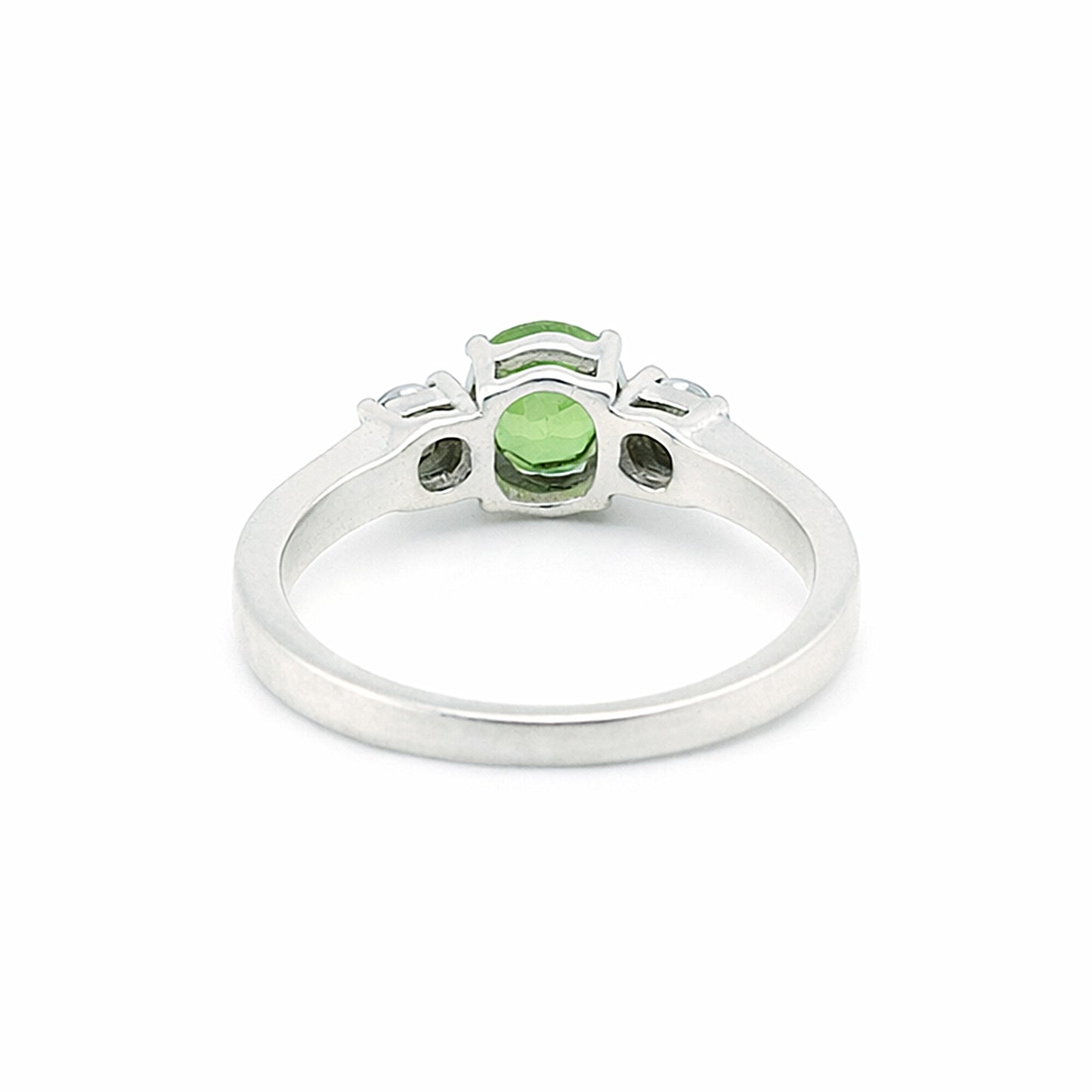 Round Green Amethyst Ring Crafted in 925 Sterling Silver for Her Solitaire Style