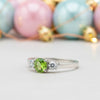 Round Green Amethyst Ring Crafted in 925 Sterling Silver for Her Solitaire Style