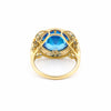 Blue Topaz 3.20 Ct Oval Cut Ring in 925 Sterling Silver Gift for Her Chic Design