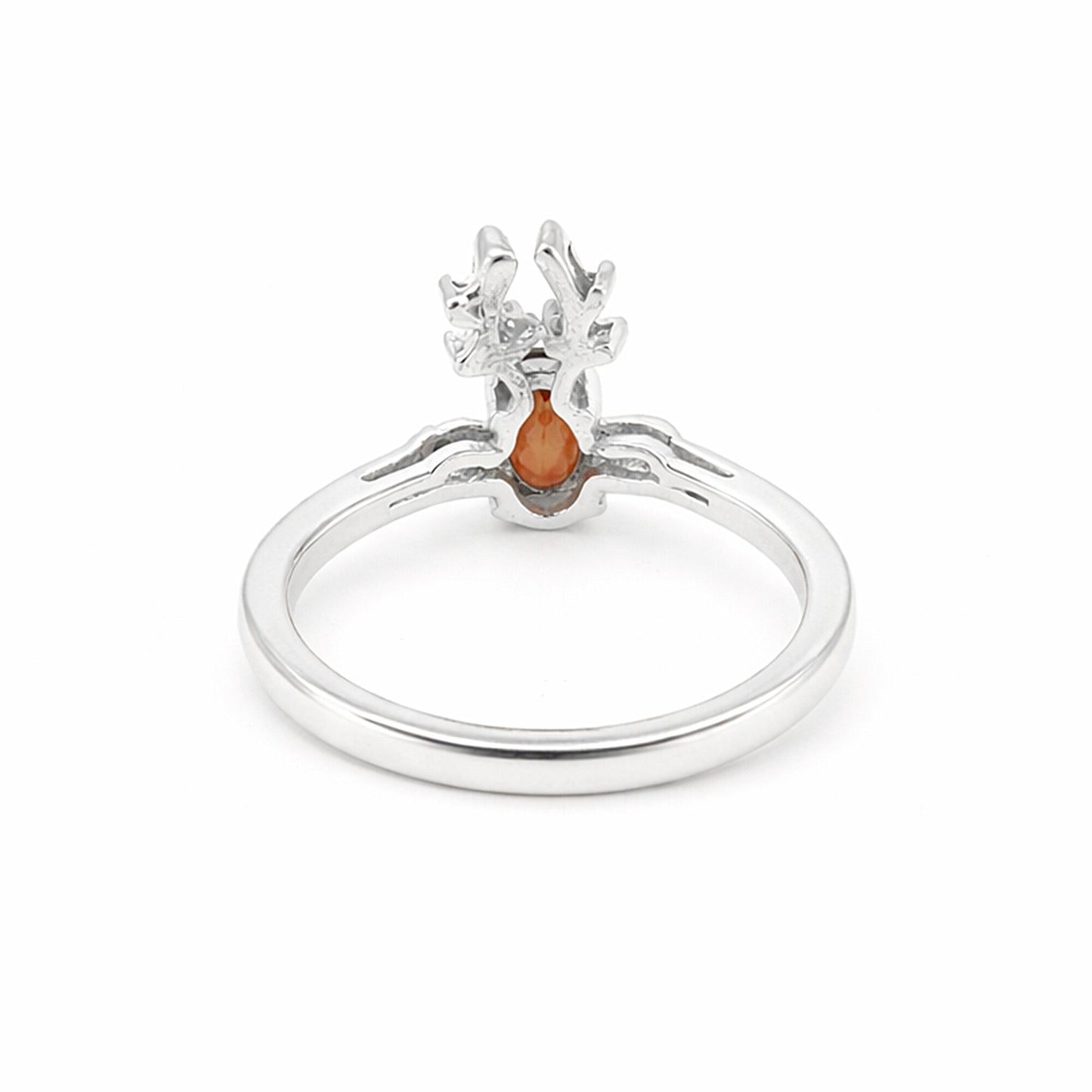 925 Sterling Silver Oval Cut Red Garnet Ring 3.46 Ct for Her Trendy Pick