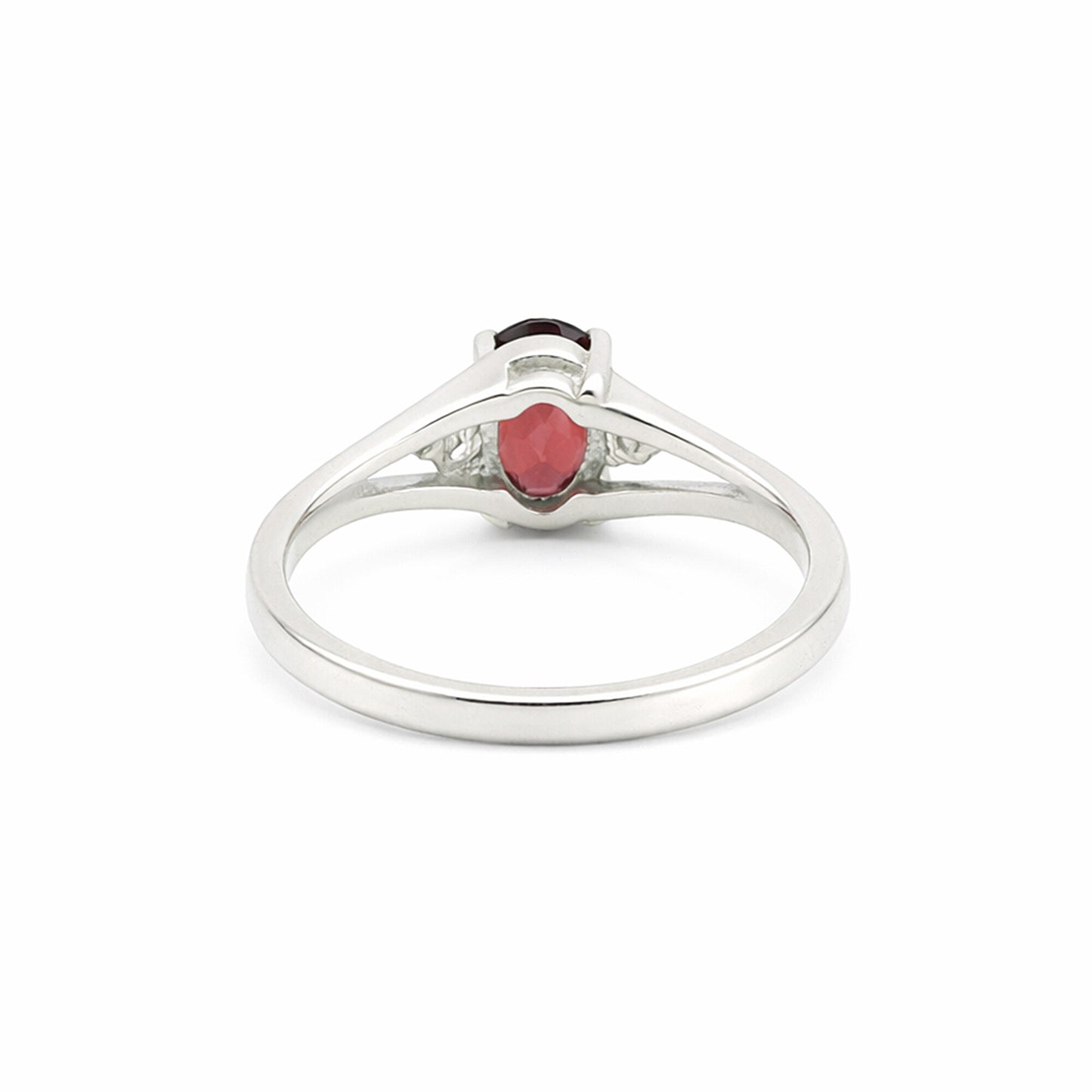 Certified Oval Red Garnet Ring in 925 Sterling Silver for Women Premium Pick