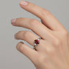 Certified Oval Red Garnet Ring in 925 Sterling Silver for Women Premium Pick