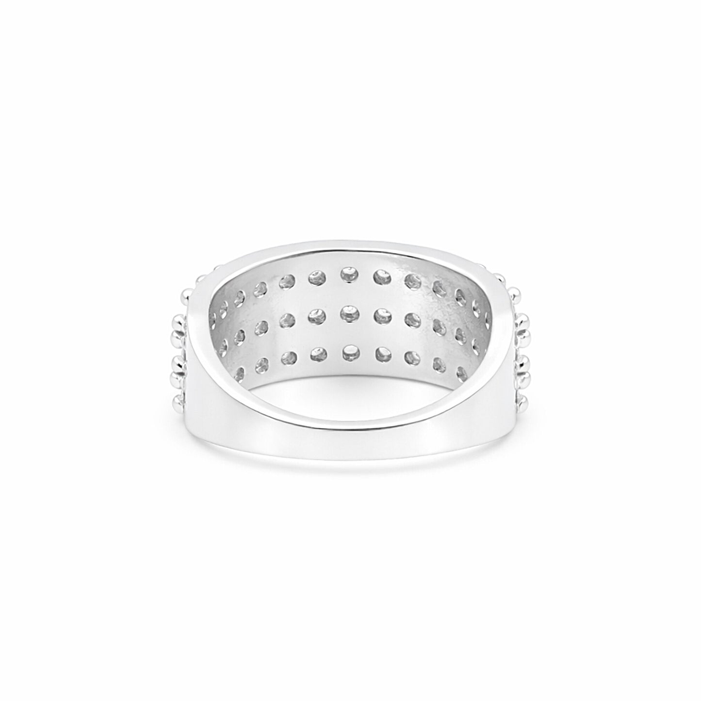 White Moissanite Ring Round Cut 2.00 Ct 925 Sterling Silver for Wedding