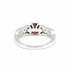 Certified Solitaire Round Cut Red Garnet Ring in 925 Sterling Silver for Women