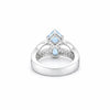 3.30 Ct Blue Topaz Pear Ring in 925 Sterling Silver Gift for Her Timeless Design