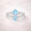 3.30 Ct Blue Topaz Pear Ring in 925 Sterling Silver Gift for Her Timeless Design