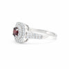 Anniversary Red Garnet Ring Round Cut in 925 Sterling Silver for Women