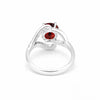Red Garnet Oval Ring Set in 925 Sterling Silver for Her Statement Piece