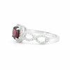 Certified Round Red Garnet Ring in 925 Sterling Silver for Women Luxury Style