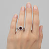 Certified Round Red Garnet Ring in 925 Sterling Silver for Women Luxury Style