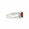 Red Garnet 6.50 Ct Ring in 925 Sterling Silver Jewelry for Engagement Boho Style