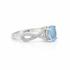 Blue Aquamarine 2.80 Ct Ring in 925 Sterling Silver Jewelry for Engagement