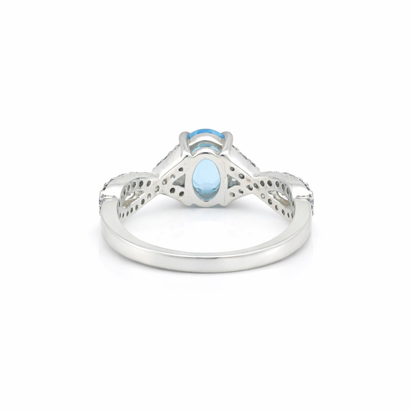 Blue Aquamarine 2.80 Ct Ring in 925 Sterling Silver Jewelry for Engagement
