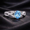 Blue Aquamarine 2.80 Ct Ring in 925 Sterling Silver Jewelry for Engagement