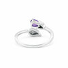 925 Sterling Silver Purple Amethyst Pear Cut Ring for Women Classic Design