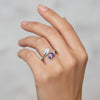 925 Sterling Silver Purple Amethyst Pear Cut Ring for Women Classic Design