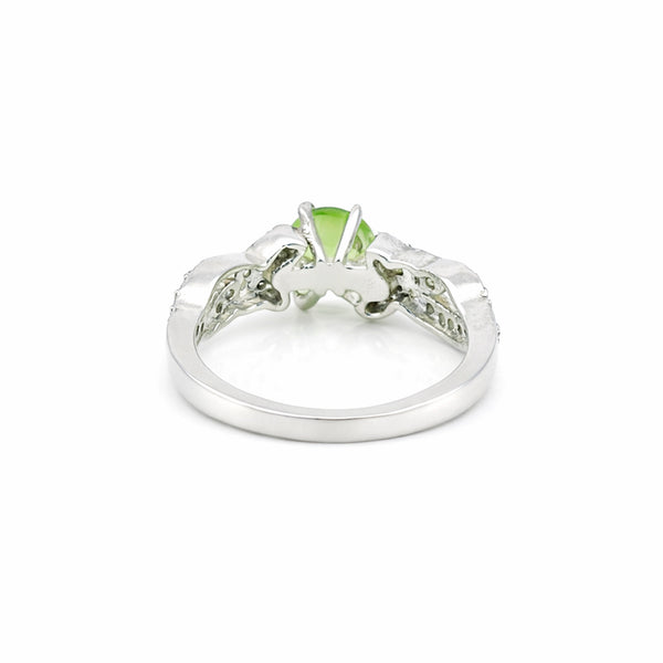 Green Amethyst Ring 2.00 Ct Round Cut 925 Sterling Silver for Her Everyday Wear