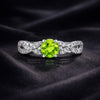 Green Amethyst Ring 2.00 Ct Round Cut 925 Sterling Silver for Her Everyday Wear
