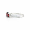 Red Garnet Round Cut Ring 2.45 Ct in 925 Sterling Silver for Engagement