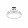 Red Garnet Round Cut Ring 2.45 Ct in 925 Sterling Silver for Engagement