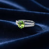 Certified Green Amethyst Round Ring Crafted in 925 Sterling Silver Gift for Her