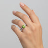 Certified Green Amethyst Round Ring Crafted in 925 Sterling Silver Gift for Her