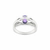Luxury Purple Amethyst Oval Ring in 925 Sterling Silver for Women Chic Design