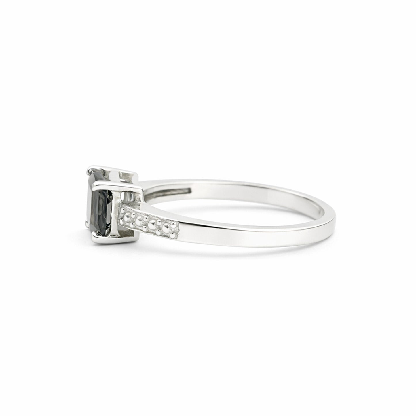 Brown Topaz 1.95 Ct Emerald Cut Ring in 925 Sterling Silver for Her Trendy Pick