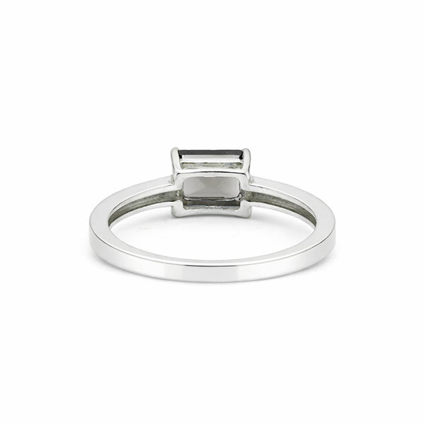 Brown Topaz 1.95 Ct Emerald Cut Ring in 925 Sterling Silver for Her Trendy Pick