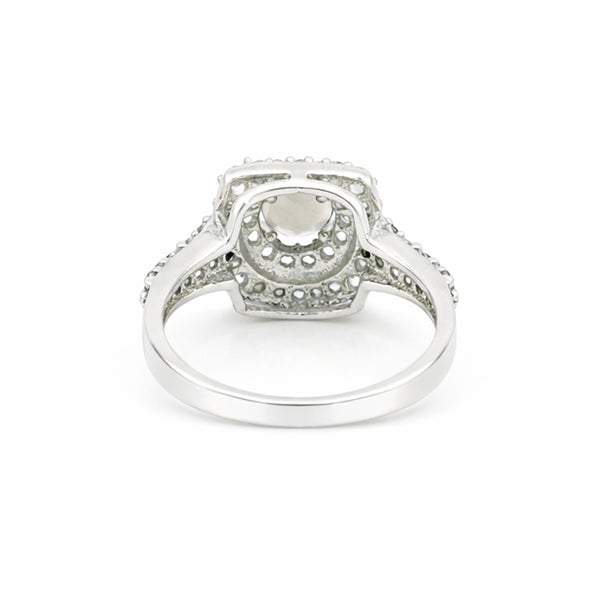 925 Sterling Silver Round Cut Brown Topaz Ring 4.50 Ct for Wedding Bridal Style