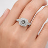 925 Sterling Silver Round Cut Brown Topaz Ring 4.50 Ct for Wedding Bridal Style