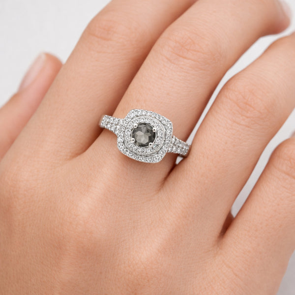 925 Sterling Silver Round Cut Brown Topaz Ring 4.50 Ct for Wedding Bridal Style