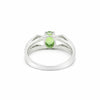 Green Amethyst Ring Oval Cut 1.25 Ct 925 Sterling Silver Gift for Her Boho Style
