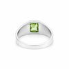 Emerald Cut Green Amethyst Ring Women in 925 Sterling Silver for Her Chic Design