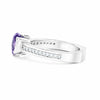 Fine Jewelry Purple Amethyst Ring Oval Cut in 925 Sterling Silver for Wedding