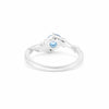 Blue Aquamarine Round Ring Set in 925 Sterling Silver for Her Luxury Style